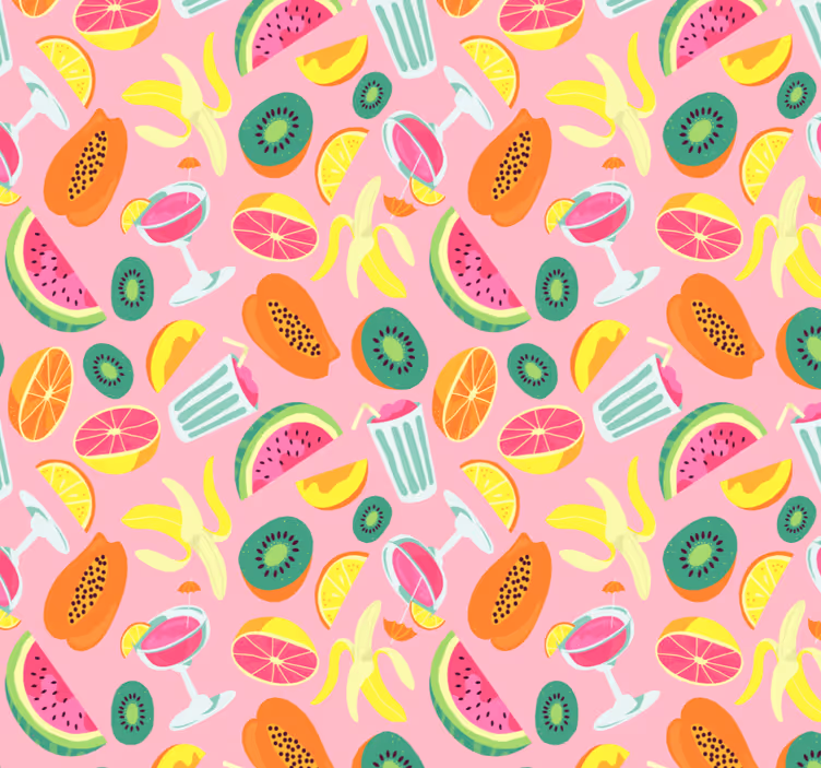 Colorful fruits pattern kitchen roller blind - TenStickers
