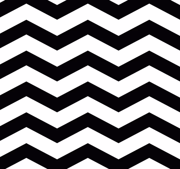 White and black chevron pattern kitchen roller blind - TenStickers