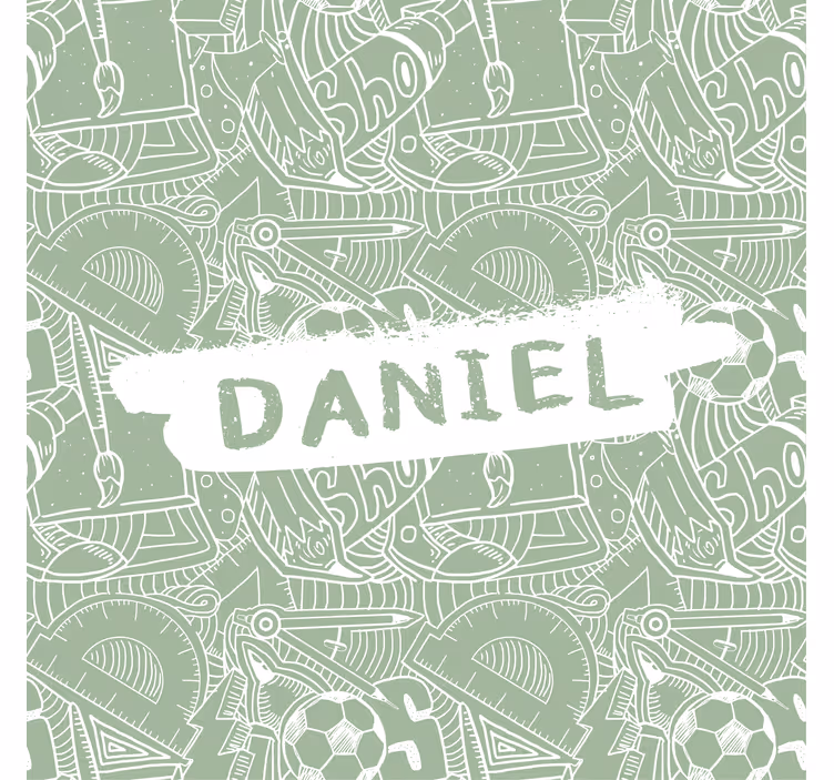 green school chalk teenage roller blind - TenStickers