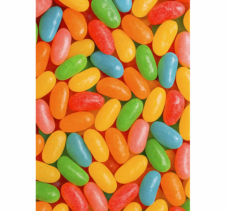 Colourful jelly beans kitchen roller blind - TenStickers
