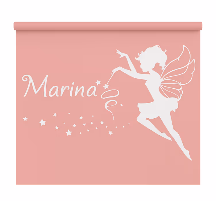Fairy with name kids roller blind - TenStickers