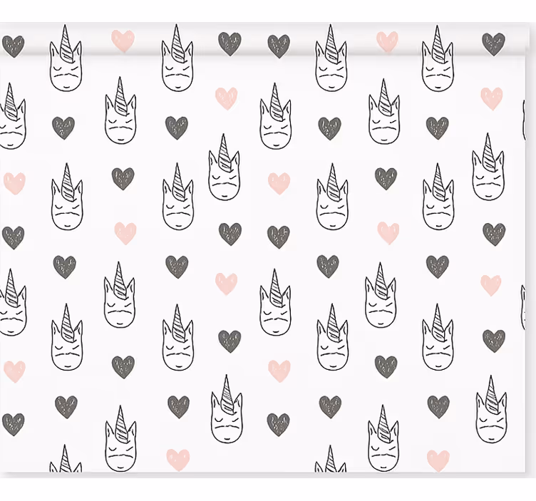 Nordic unicorns pattern kids roller blind - TenStickers