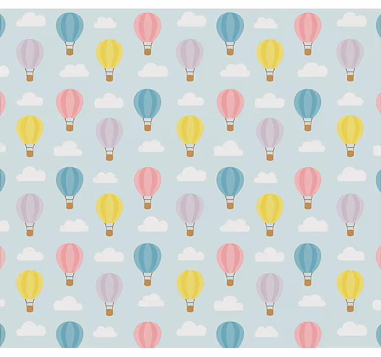 Blue hot air balloons kids roller blind - TenStickers