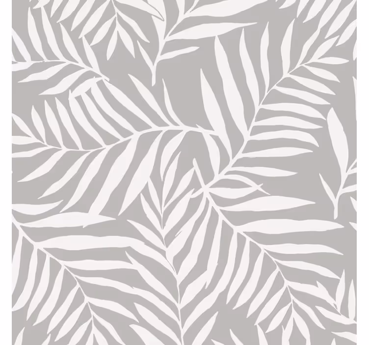 Grey elegant leaves bathroom roller blind - TenStickers