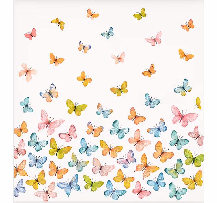 Flying colorful butterflies kids roller blind - TenStickers