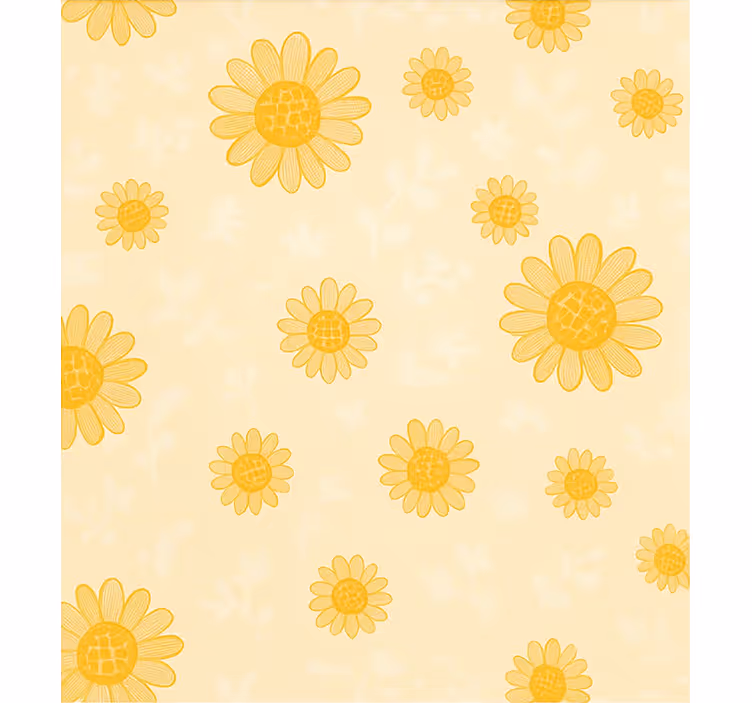 Yellow sunflower pattern kids roller blind - TenStickers