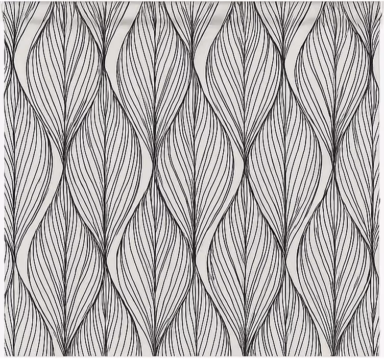 Geometric grey leaves kitchen roller blind - TenStickers