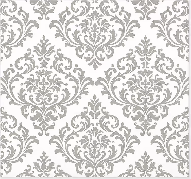 Baroque grey pattern living room roller blind - TenStickers