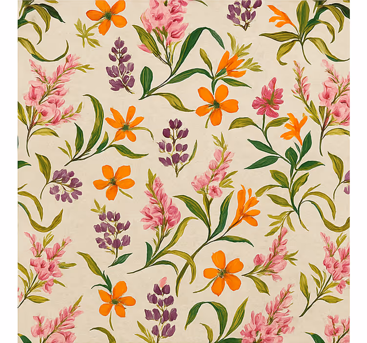 Lush floral pattern living room roller blind - TenStickers