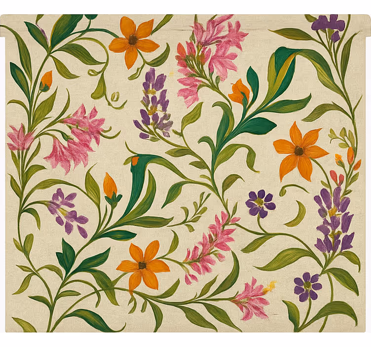 Ornate Floral Vines kitchen roller blind - TenStickers