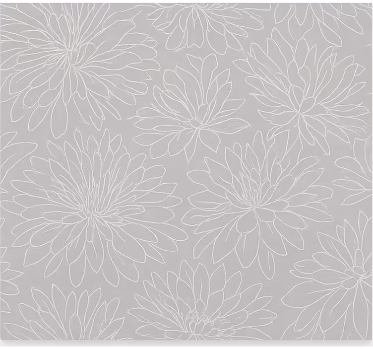 Sheer floral pattern living room roller blind - TenStickers