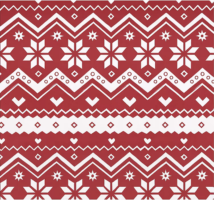 Red and white Christmas living room roller blind - TenStickers