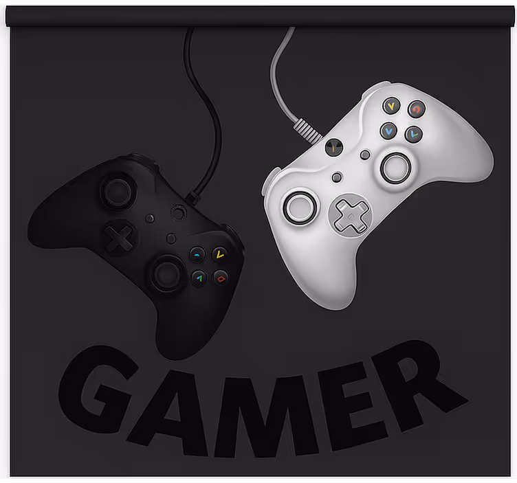 Swinging original controllers  geek roller blind - TenStickers