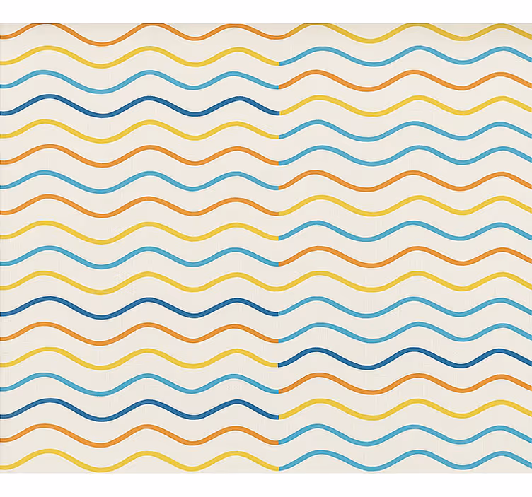 Colored wavy lines teenage roller blind - TenStickers