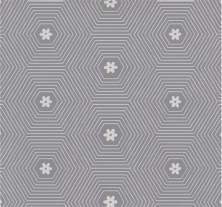 Gray Hexagon Geometric teenage roller blind - TenStickers