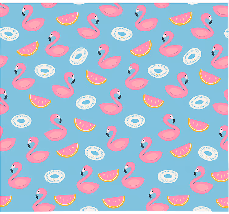 Watermelon and flamingos teenage roller blind - TenStickers