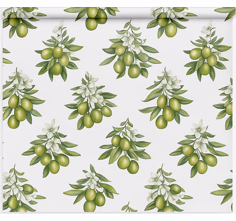 Olive tree bunches dining room roller blind - TenStickers
