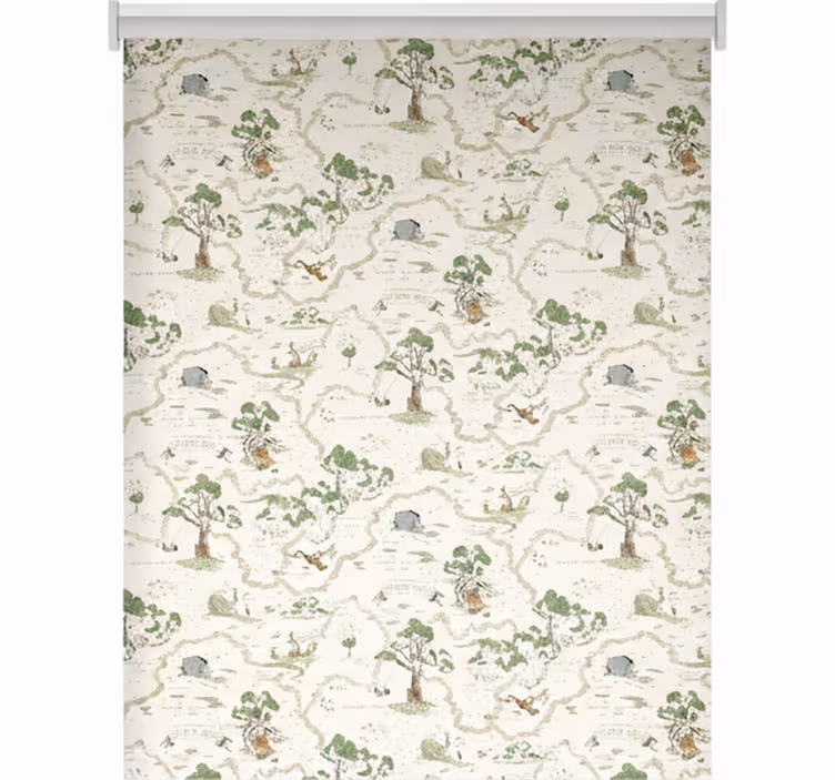 Artsy abstract forest trees scandinavian roller blind - TenStickers