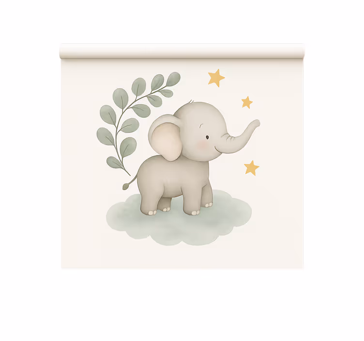 Skandinavian roller blind customisable cloud elephant - TenStickers
