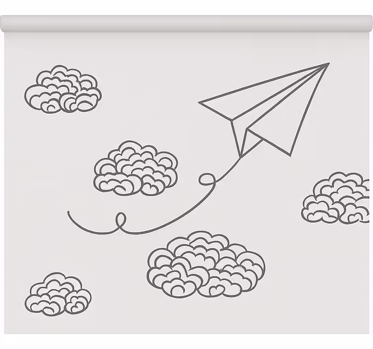 Scandinavian roller blind minimalist paper planes - TenStickers
