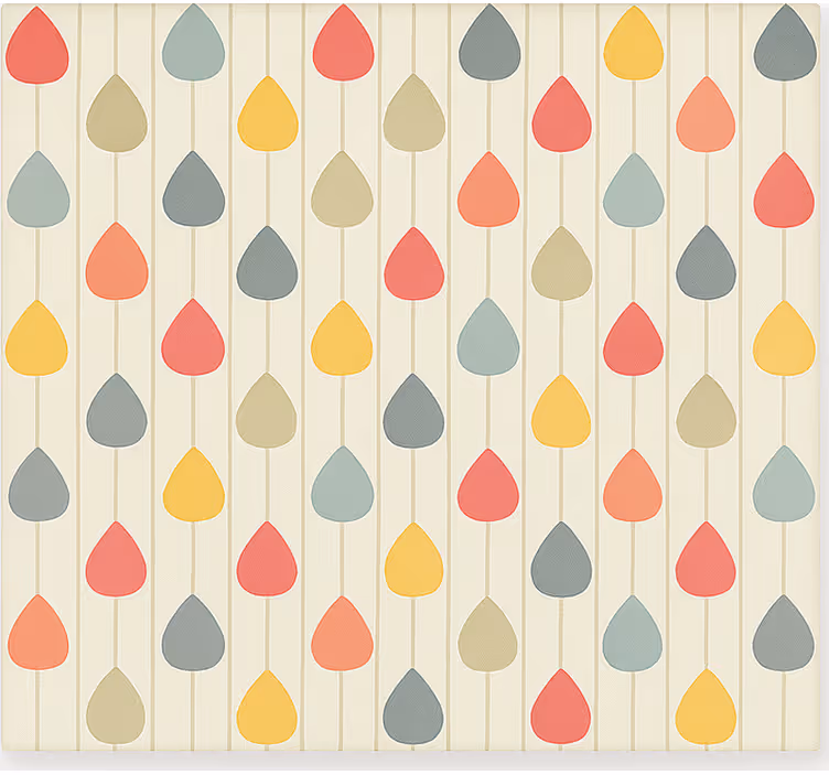 Colourful cascading raindrops scandinavian roller blind - TenStickers
