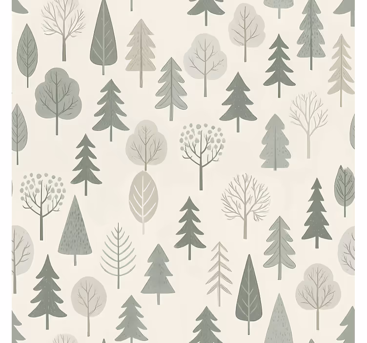 Skandinavian roller blind calming scandinavian forest - TenStickers