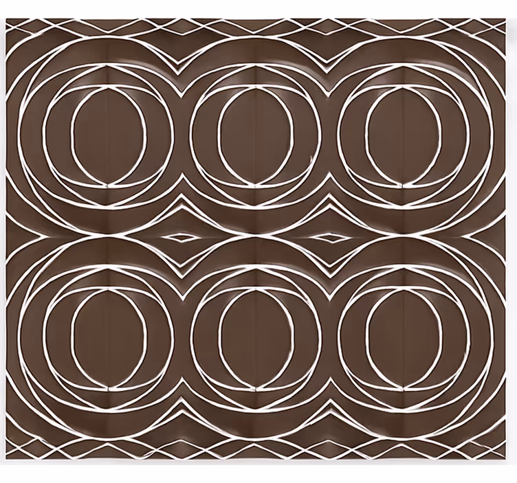 Skandinavian roller blind modern intertwined circles - TenStickers