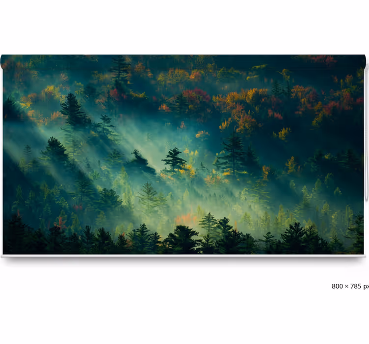 Tree roller blind the moody forest - TenStickers