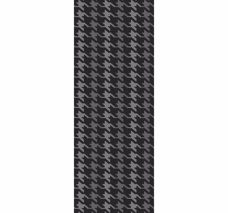 Home office roller blind in houndstooth pattern - TenStickers
