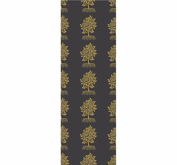 Home office roller blind with golden tree outline - TenStickers