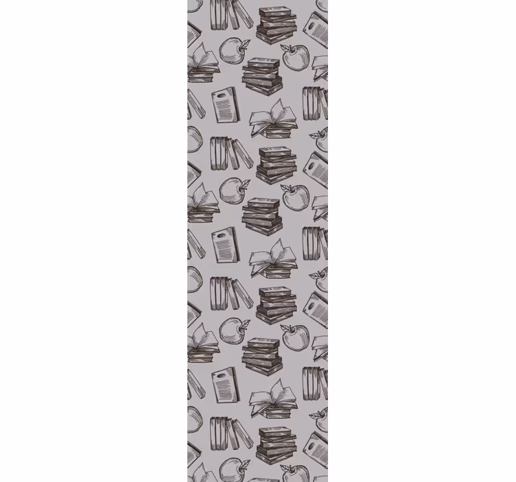 Home office roller blind with vintage study elements - TenStickers