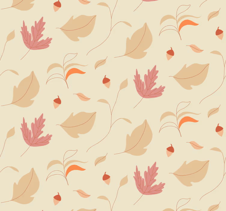 Home office roller blind autumn leaves design - TenStickers