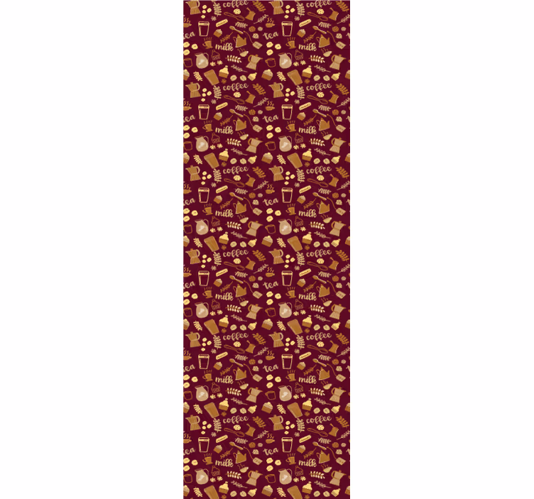 Kitchen roller blind with beverage motif design - TenStickers