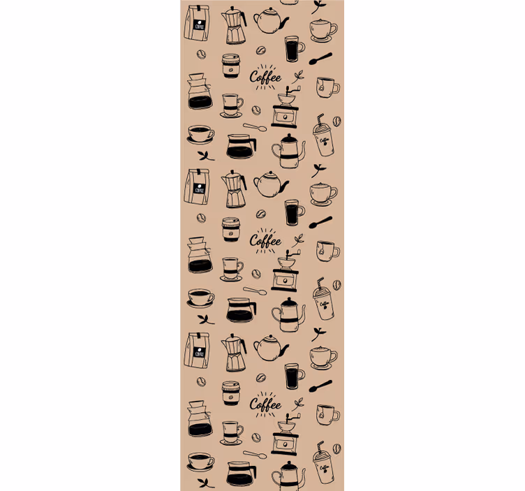 Kitchen roller blind with coffee design - TenStickers