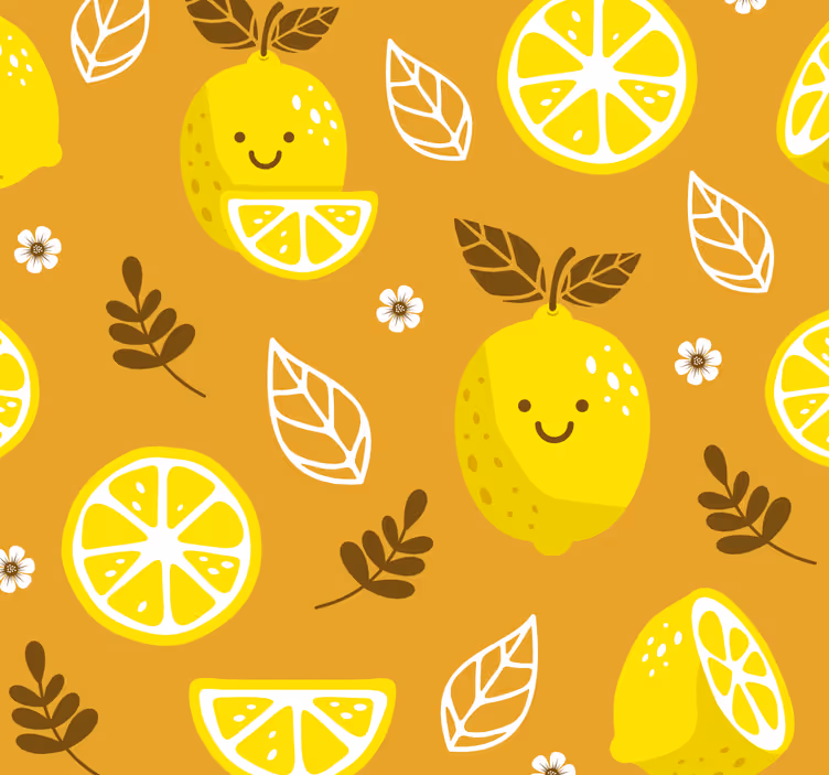 Kitchen roller blind with cheerful citrus design - TenStickers
