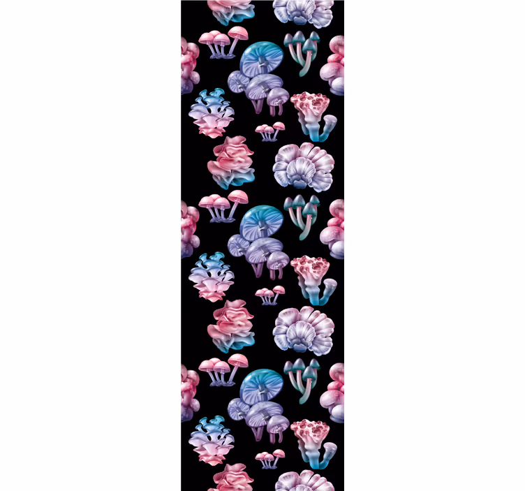 Kitchen roller blind set of enchanting mushrooms - TenStickers