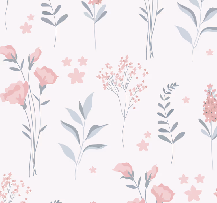 Kitchen roller blind in pink blossom flowers - TenStickers