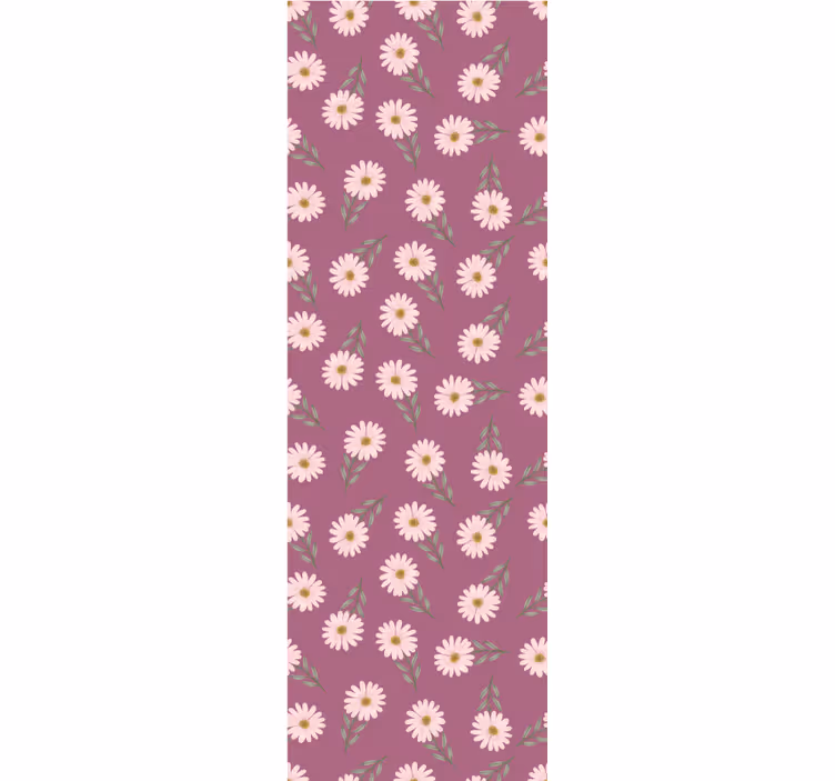 Kitchen roller blind little pink daisy pattern - TenStickers