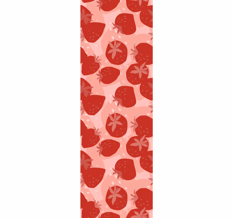 Kitchen roller blind abstract seamless red strawberries - TenStickers