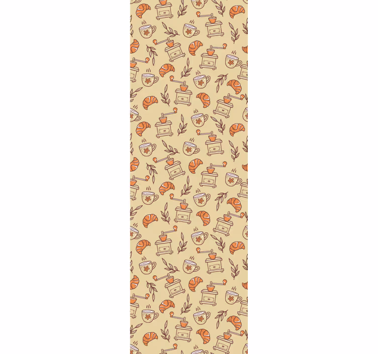 Kitchen roller blind hand-drawn coffee design - TenStickers