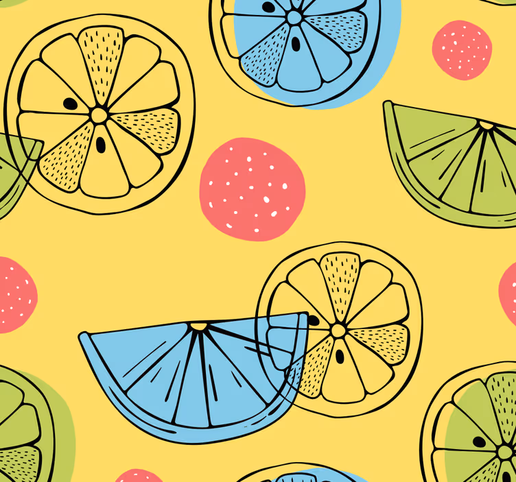 Citrus fruits kitchen roller blind - TenStickers
