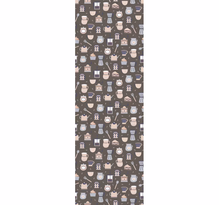 Kitchen roller blind seamless coffee icon pattern - TenStickers