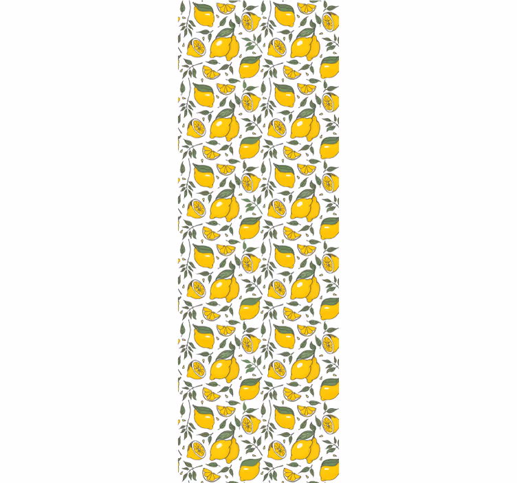 Kitchen roller blind lemons and cream flowers - TenStickers
