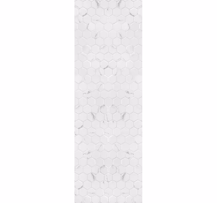 Kitchen roller blind elegant grey hexagon tiles - TenStickers
