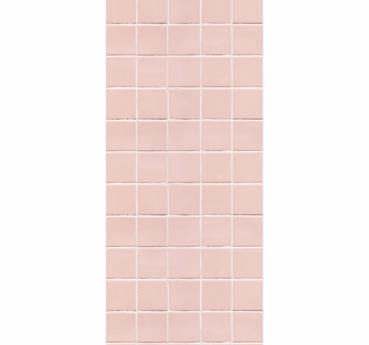 Kitchen roller blind simple blush pink tiles - TenStickers
