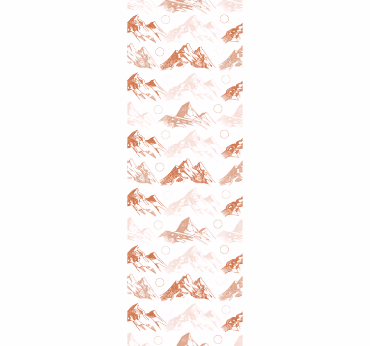 Dining room roller blind with terracotta mountain design - TenStickers