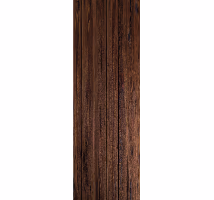 Dining room roller blind in dark brown wood planks - TenStickers