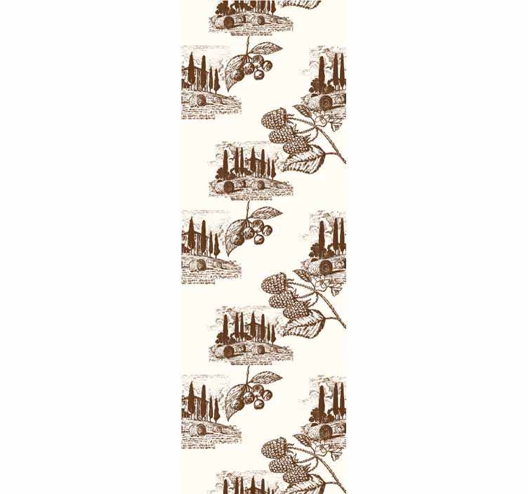 Dining room roller blind french provincial pattern - TenStickers