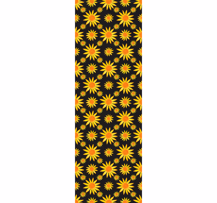 Sunflower on black dining room roller blind - TenStickers