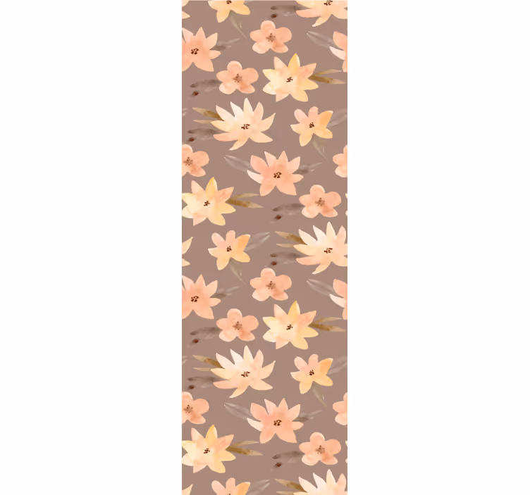 Dining room roller blind aquarella pastel flowers - TenStickers